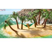Noch micro-motion Palm Trees with Hammock Scene - 1:87 HO / OO Gauge