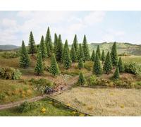 NOCH® Model Firs, For Realistic Model Building Landscapes, 50 Pieces In Sizes