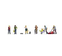 Noch Model Railway Figure Set H0, Gardening, Model Building Accessories, Plastic Figures