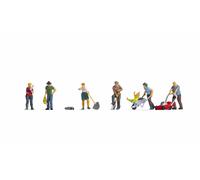 NOCH Model Train Figures Set H0, Gardening, Model Building Accessories