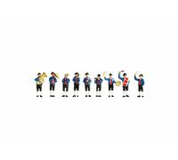 NOCH Music Band, Set With 9 Handkolorierten Figurines from Plastic for Gauge H0