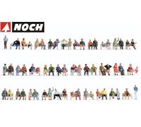 Noch N 38402 Mega-Saving Set "Sitting" 60 Figures, without Benches - NEW+OP
