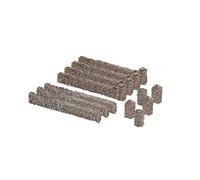 Noch N Field Stone Wall, Model Making Plastic Hand Wall, 12 Pieces for Track N Plots, Creative Crafts