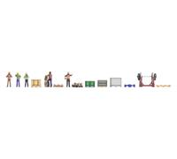 NOCH N Figuren-Themed World "Lager", Miniature Figures for Model Making in Gauge N, Detailed Accessories for Dioramas and Model Landscapes