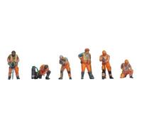 NOCH N Figures Track Building Squad, 3D Master Figures for Model Train, Men in Builders' Clothing, Ideal for Track N