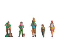 NOCH N Figures Wanderer, 3D Figure Set, Realistic Accessory for N Gauge Ideal for Model Building and Diorama Lovers