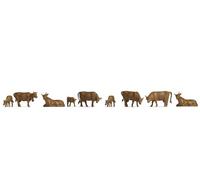 Noch 38216 Brown Cows (9) Hobby Figure Set