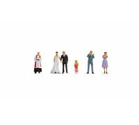 NOCH N Wedding Couple Figurines, Plastic Figure Set for Modelmaking