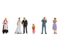 NOCH N Wedding Couple Figures, Plastic Figure Set for Modelmaking