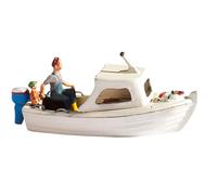 NOCH Painted Fischer Boat H0 Model Building Figures Set