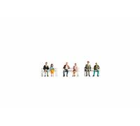 NOCH Passengers, Hand-Painted Model Figures Sitting For Scale N 1:160, Ideal For
