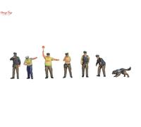 Noch Police Officers Green Uniform (6) 3D Master Figure Set N35010 N Gauge