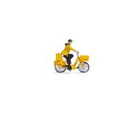 Noch Postal Worker (Bike) Tiny Scenes Set 16522 HO Gauge