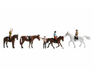 NOCH Rider And Horse Figures Set, Handkoloriert Plastic, N 1:160 Ideal
