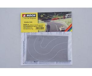 Noch Road base gray curved 40mm (2 pcs) N 34204 modeling