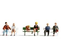 NOCH Seated Travelers Bench Miniature Figures For N Scale Model Railways