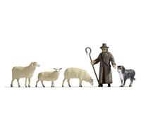 NOCH Sheep And Shepherd Set, Figurines for Modelmaking, Creative Craft & DIY,