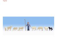 Noch Shepherd & Sheep Figure Set - 1:160 N Gauge