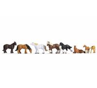 Noch Shire Horses (8) Figure Set N45762 TT Scale