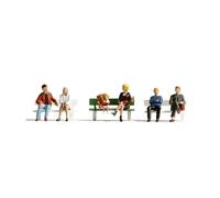 NOCH Sitting, Hand-Painted Unpainted With Bank, for N Gauge Ideal for