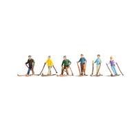 NOCH® Skiers Moving Figures for N Gauge Hand-Painted Ideal for Winter Dioramas