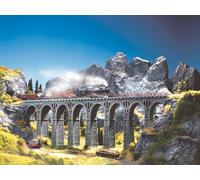 Noch® Stone Viaduct, with rigid foam structure, straight for the H0 gauge, ideal