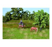 NOCH Summer Meadow Natur+ Mat 22x20cm w/ Grass Tufts (10) HO Gauge Scenics 07403