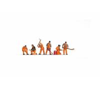 NOCH Track Construction Crew, Hand-Painted Model Figures, Set Of 6 Workers