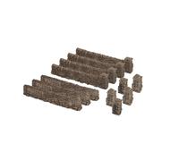 NOCH Tt Dry Stonewall, Hand-Painted Plastic Wall for Modelmaking, 12 Pieces