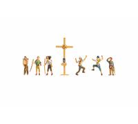 NOCH Tt Figurines Mountain Hikers With Summit Cross, Hand-Colored Figurines for