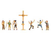 NOCH TT Mountain Hiker With Summit Cross Miniature Figures for Model Railway