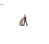 Noch Warehouse Worker (Transporting) Tiny Scenes Set 16527 HO Gauge