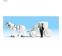 Noch Model Railway Figures 16706 Wedding Carriage - HO Gauge Horse-Drawn Set