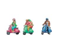 NOCH Z Figures Scooter Driver Miniature Figures in 1:220 Z for Model Landscapes and Dioramas, Dynamic City Scenes