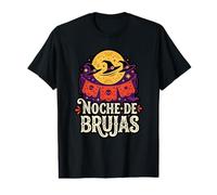 Noche De Brujas Witchs Hat Full Halloween Party Moon Costume Value Graphic T-Shirt