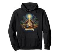 Noche de Paz Puerto Rican Nativity Scene Christian Pullover Hoodie