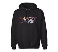 noche Men's Maze Runner Printed Pullover Hoodies L Black