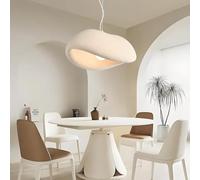NOCHX Japanese Wabi Sabi Style Pendant Light E27 Polyethylene Material Chandelier Modern Creative Adjustable Height Hanging Lights Suitable for Living Room Dining Room Kitchen(Beige,40CM)