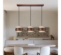 NOCHX Natural Stone Pendant Light Cylindrical Travertine Hanging Lamp in Wabi Sabi Modern Style with Solid Wood for Kitchen Island Adjustable Home Decor Passageway Pendant Lamp(D)