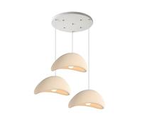 NOCHX Wabi Sabi Style Hanging Pendant Lights Modern 3-Lights E27 Pendant Light Polyethylene Material Height Adjustable Pendant Lighting For Kitchen Dining Room Hallway Doorway(Beige-B)