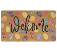 NociHah Painted Easter Eggs Welcome Doormat - Rug Non Slip Kitchen Floor Mat for Outdoor Doormat 17x30 Inch (Eggs)