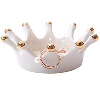 NociHah Royal Crown Ceramic Jewelry Dish Tray, Ring Dish, Ceramic Trinket Tray, Key Bowl, Decorative Plate, for Friends Sisters Daughter Mother