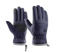 NociHah Waterproof Sherpa Lined Ski Gloves for Men and Women, Winter Protective Gloves, Cold Weather, Outdoor Sports, S/M, Blue, One Size