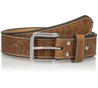 Nocona Belt Co. Men's Floral Embose, Medium Brown, 36