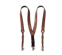 Nocona Belt Co Men's Leather Buckle Braces with Concho Details, Regular, Brown