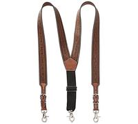 Nocona Belt Co. mensN85130Detail Tool Leather Suspender Suspenders - brown - Medium