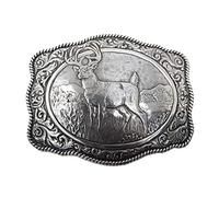 Nocona Boots Men's Crumrine Silver Deer Apparel Accesory, One Size