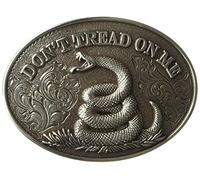 Nocona Men's Don't Tread Oval Buckle, Silver, One Size