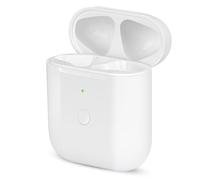 NOCRLG Replacement AirPod Charging Case, Compatible with AirPods 1st 2nd Generation, Hard White Plastic Case, Bluetooth Pairing Sync Button, 550 mAh Battery, Wired & Wireless Charging
