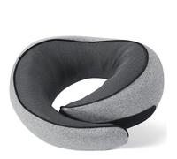 NOCRLG Travel Pillow, Travel Neck Pillow for Airplanes Car, 100% Pure Memory Foam Travel Pillow, Sleeping Essentials for Long Flight 360° Head Support Degree Comfort and Breathability